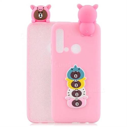 Expression Bear Soft 3D Climbing Doll Soft Case for Huawei P20 Lite(2019)