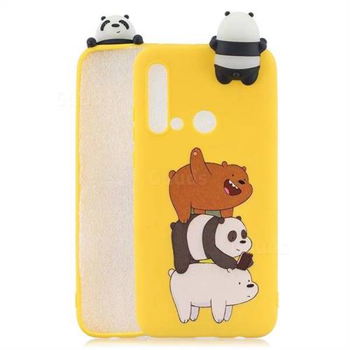 Striped Bear Soft 3D Climbing Doll Soft Case for Huawei P20 Lite(2019)