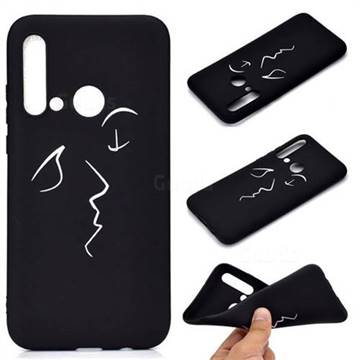 Smiley Chalk Drawing Matte Black TPU Phone Cover for Huawei P20 Lite(2019)