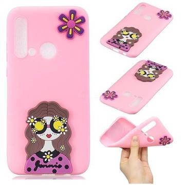 Violet Girl Soft 3D Silicone Case for Huawei P20 Lite(2019)