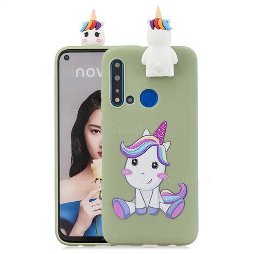 Cute Unicorn Soft 3D Climbing Doll Stand Soft Case for Huawei P20 Lite(2019)