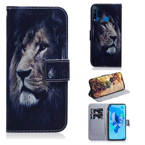Lion Face PU Leather Wallet Case for Huawei P20 Lite(2019)