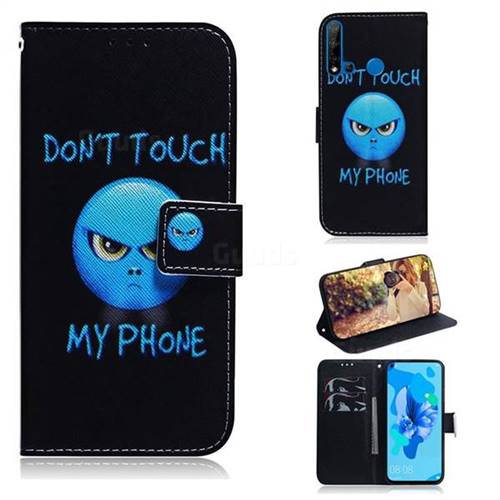 Not Touch My Phone PU Leather Wallet Case for Huawei P20 Lite(2019)