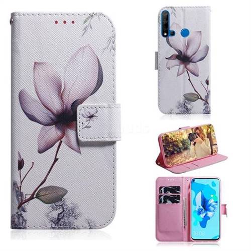 Magnolia Flower PU Leather Wallet Case for Huawei P20 Lite(2019)