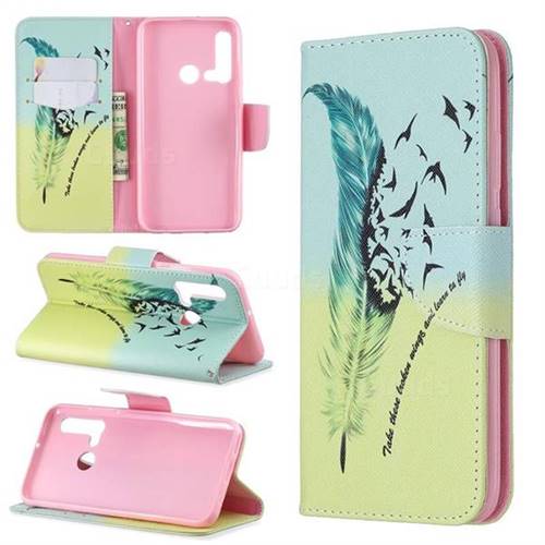 Feather Bird Leather Wallet Case for Huawei P20 Lite(2019)