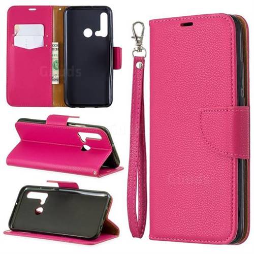 Classic Luxury Litchi Leather Phone Wallet Case for Huawei P20 Lite(2019) - Rose