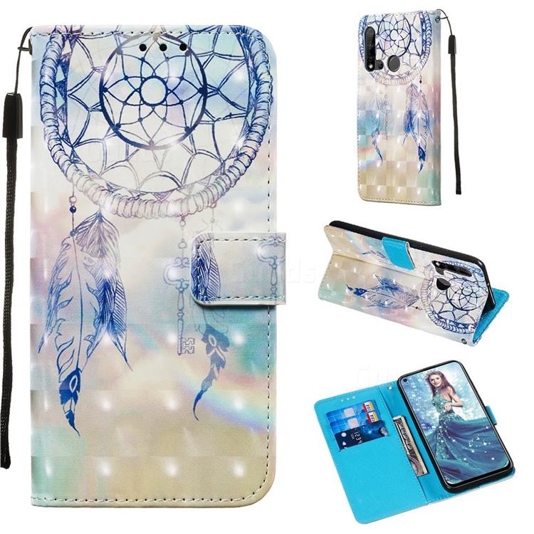 Fantasy Campanula 3D Painted Leather Wallet Case for Huawei P20 Lite(2019)
