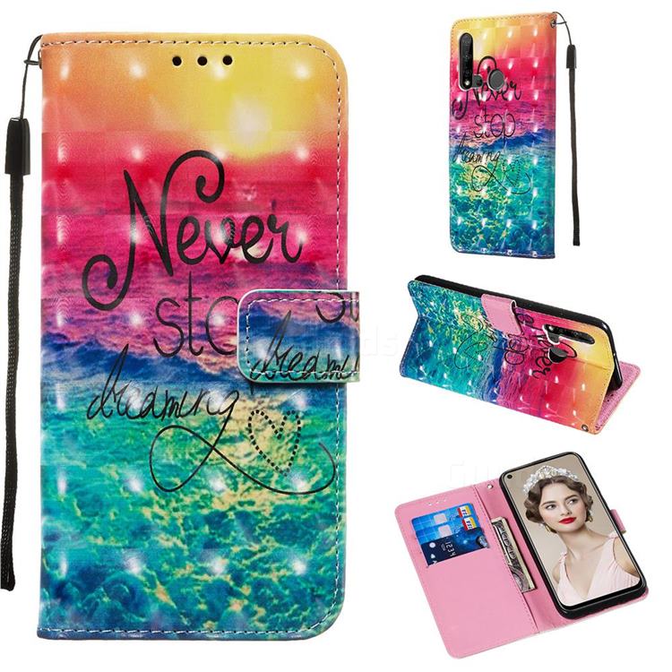Colorful Dream Catcher 3D Painted Leather Wallet Case for Huawei P20 Lite(2019)