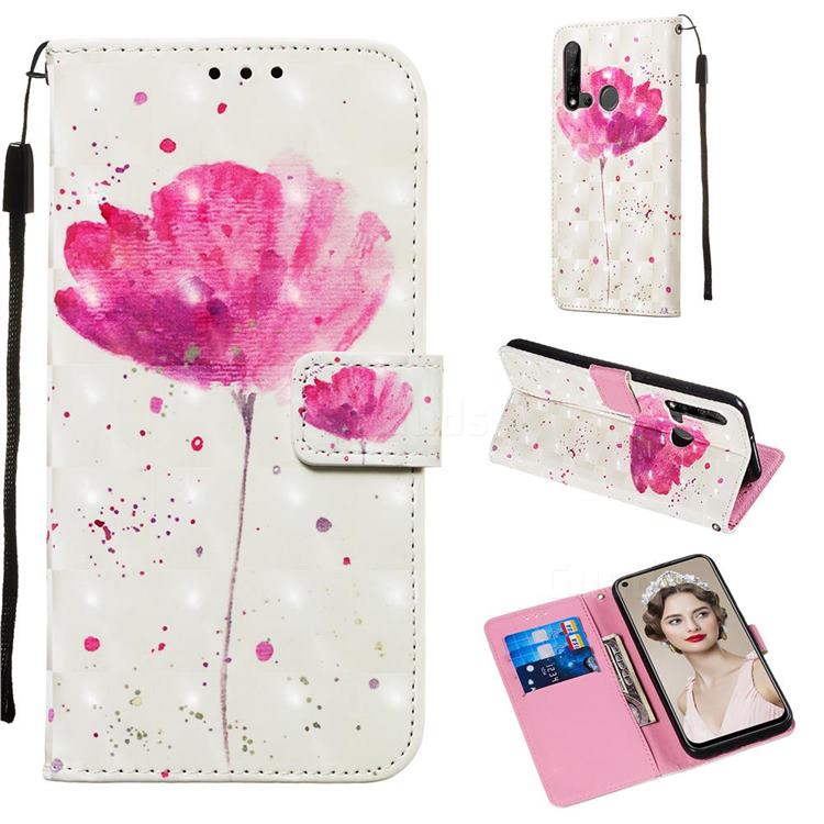 Watercolor 3D Painted Leather Wallet Case for Huawei P20 Lite(2019)