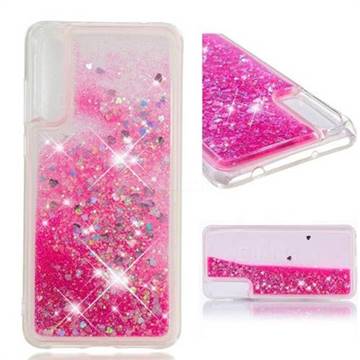 Dynamic Liquid Glitter Quicksand Sequins TPU Phone Case for Huawei P20 Pro - Rose