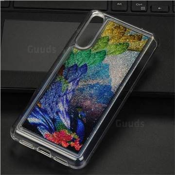 Phoenix Glassy Glitter Quicksand Dynamic Liquid Soft Phone Case for Huawei P20 Pro