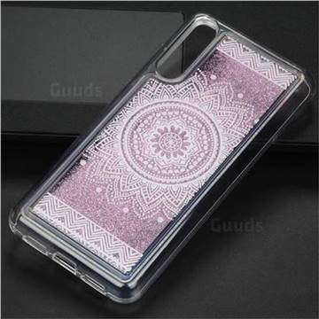 Mandala Glassy Glitter Quicksand Dynamic Liquid Soft Phone Case for Huawei P20 Pro