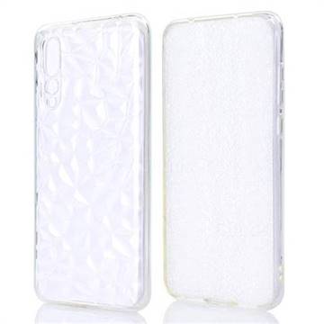 Diamond Pattern Shining Soft TPU Phone Back Cover for Huawei P20 Pro - Transparent