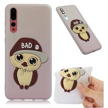 Bad Boy Owl Soft 3D Silicone Case for Huawei P20 Pro - Translucent White