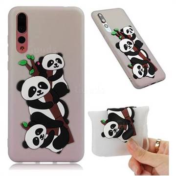Panda Bamboo Soft 3D Silicone Case for Huawei P20 Pro - Translucent White