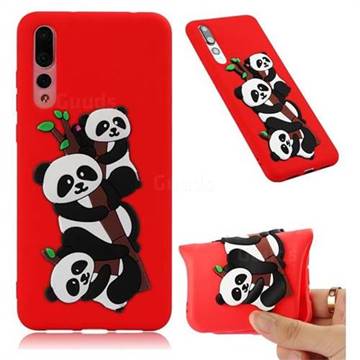 Panda Bamboo Soft 3D Silicone Case for Huawei P20 Pro - Pink