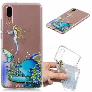 Mermaid Clear Varnish Soft Phone Back Cover for Huawei P20 Pro