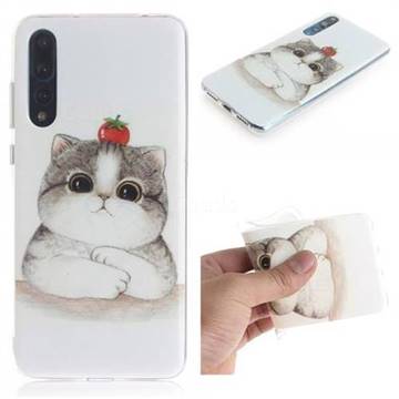 Cute Tomato Cat IMD Soft TPU Cell Phone Back Cover for Huawei P20 Pro