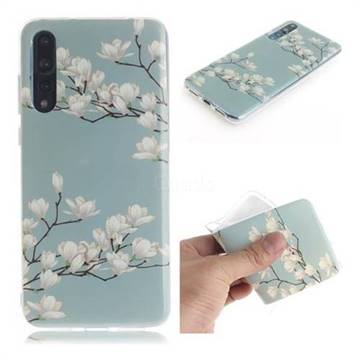 Magnolia Flower IMD Soft TPU Cell Phone Back Cover for Huawei P20 Pro