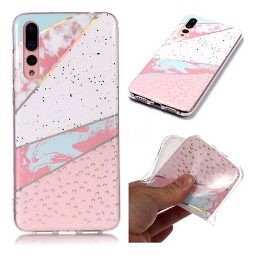 Matching Color Marble Pattern Bright Color Laser Soft TPU Case for Huawei P20 Pro