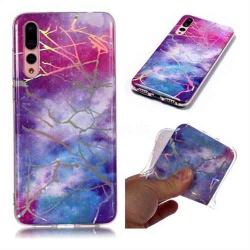 Dream Sky Marble Pattern Bright Color Laser Soft TPU Case for Huawei P20 Pro