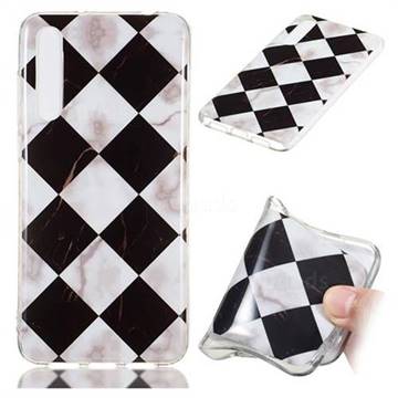 Black and White Matching Soft TPU Marble Pattern Phone Case for Huawei P20 Pro