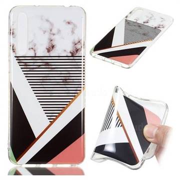 Pinstripe Soft TPU Marble Pattern Phone Case for Huawei P20 Pro