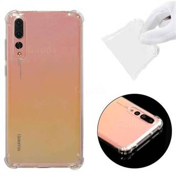 Anti-fall Clear Soft Back Cover for Huawei P20 Pro - Transparent