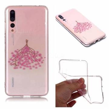 Cherry Plum Flower Super Clear Soft TPU Back Cover for Huawei P20 Pro