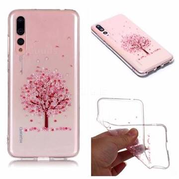Cherry Flower Tree Super Clear Soft TPU Back Cover for Huawei P20 Pro