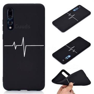 Electrocardiogram Chalk Drawing Matte Black TPU Phone Cover for Huawei P20 Pro