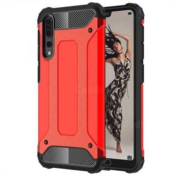 King Kong Armor Premium Shockproof Dual Layer Rugged Hard Cover for Huawei P20 Pro - Big Red