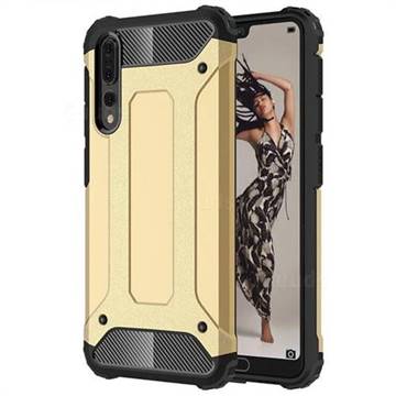 King Kong Armor Premium Shockproof Dual Layer Rugged Hard Cover for Huawei P20 Pro - Champagne Gold
