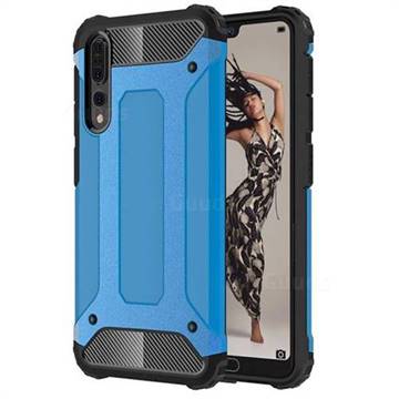 King Kong Armor Premium Shockproof Dual Layer Rugged Hard Cover for Huawei P20 Pro - Sky Blue