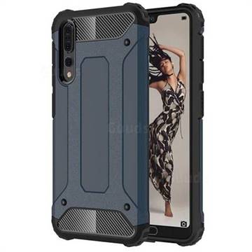 King Kong Armor Premium Shockproof Dual Layer Rugged Hard Cover for Huawei P20 Pro - Navy