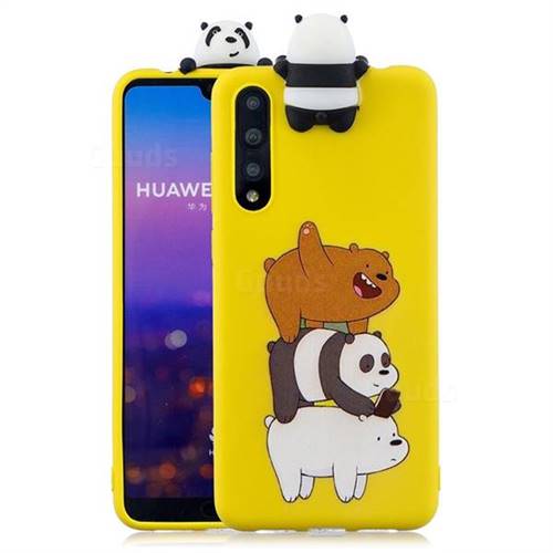 Striped Bear Soft 3D Climbing Doll Soft Case for Huawei P20 Pro
