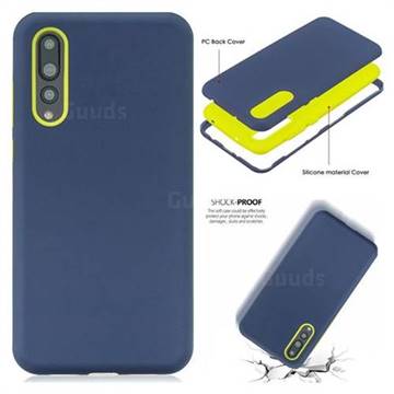 Matte PC + Silicone Shockproof Phone Back Cover Case for Huawei P20 Pro - Dark Blue