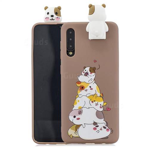 Hamster Family Soft 3D Climbing Doll Stand Soft Case for Huawei P20 Pro