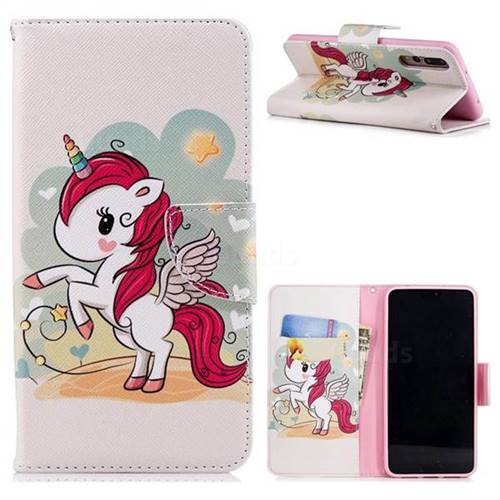 Cloud Star Unicorn Leather Wallet Case for Huawei P20 Pro