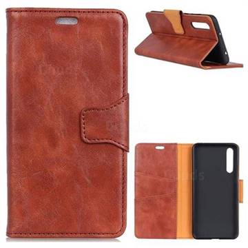 MURREN Luxury Crazy Horse PU Leather Wallet Phone Case for Huawei P20 Pro - Brown