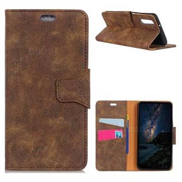 MURREN Luxury Retro Classic PU Leather Wallet Phone Case for Huawei P20 Pro - Brown