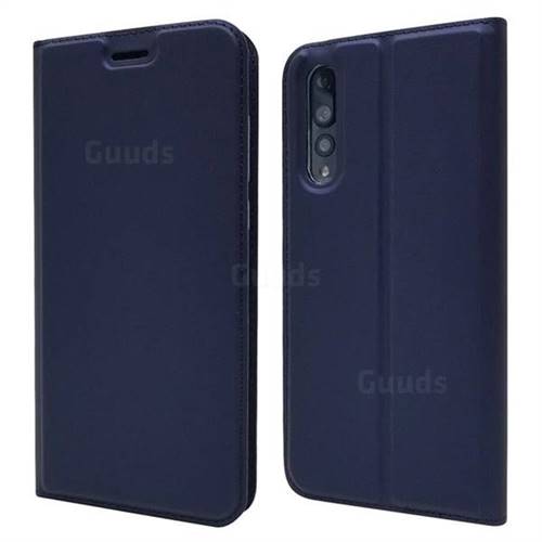 Ultra Slim Card Magnetic Automatic Suction Leather Wallet Case for Huawei P20 Pro - Royal Blue