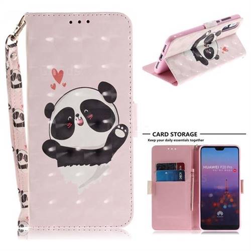 Heart Cat 3D Painted Leather Wallet Phone Case for Huawei P20 Pro
