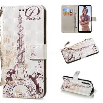Tower Couple 3D Painted Leather Wallet Phone Case for Huawei P20 Pro