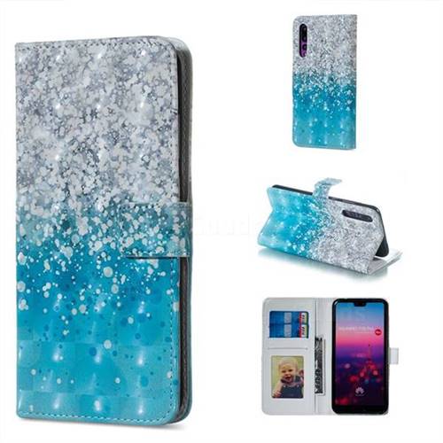 Sea Sand 3D Painted Leather Phone Wallet Case for Huawei P20 Pro