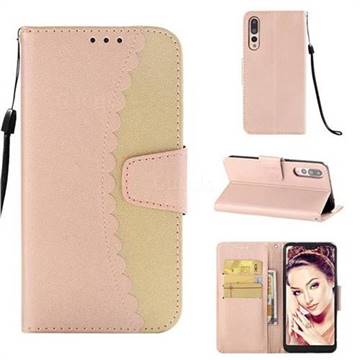Lace Stitching Mobile Phone Case for Huawei P20 Pro - Golden
