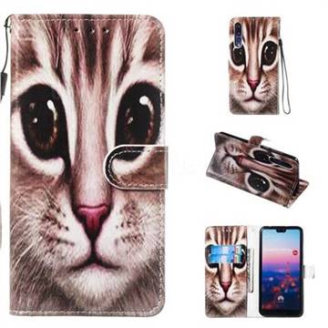 Coffe Cat Smooth Leather Phone Wallet Case for Huawei P20 Pro