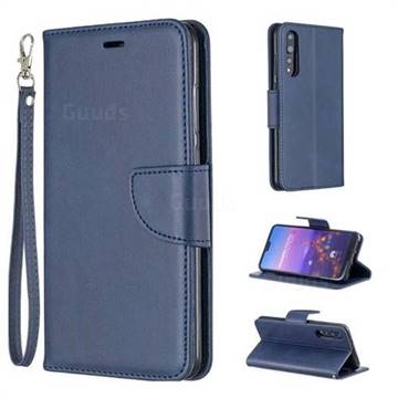 Classic Sheepskin PU Leather Phone Wallet Case for Huawei P20 Pro - Blue