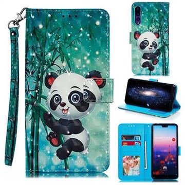 Cute Panda 3D Painted Leather Phone Wallet Case for Huawei P20 Pro