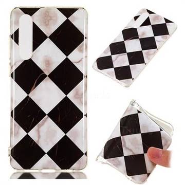 Black and White Matching Soft TPU Marble Pattern Phone Case for Huawei P30